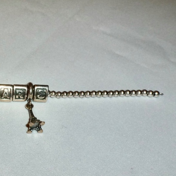 Pandora 925 Sterling Silver Five (5) Charm Paris Bracelet - Picture 5 of 6